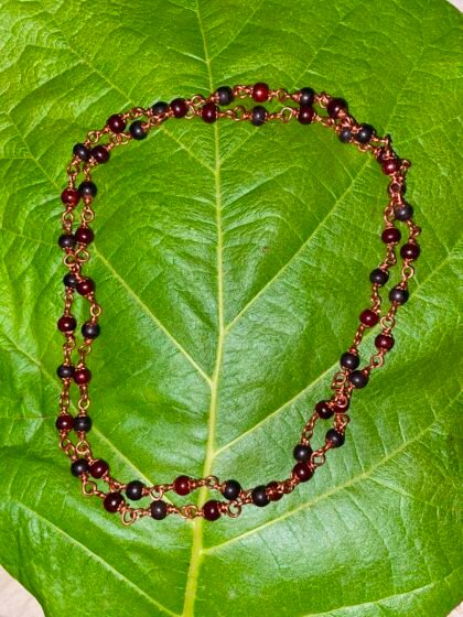 Karungali Mala, Red Sandalwood with Copper Benefits 6 mm