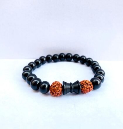 Karungali 8 mm with Rudraksha Baracelet