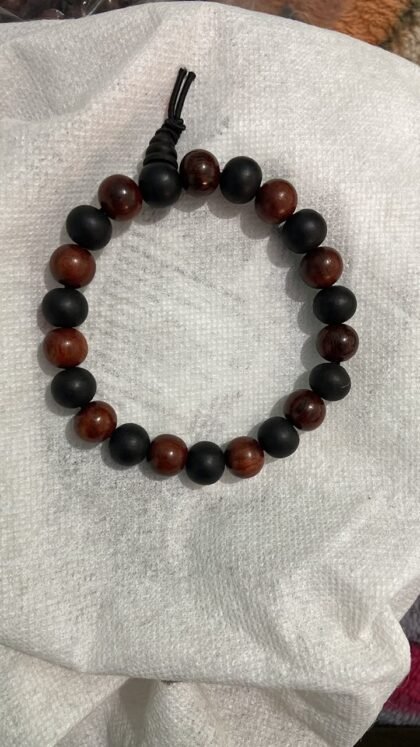 karungali with Red Sandalwood  8 mm Bracelet