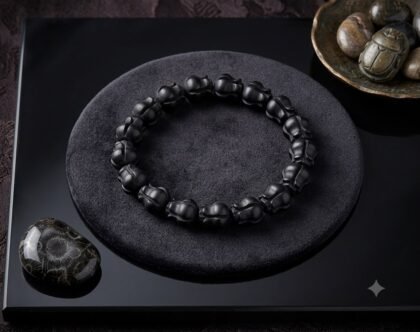 Karungali Unique Flower Design Bracelet 8 mm
